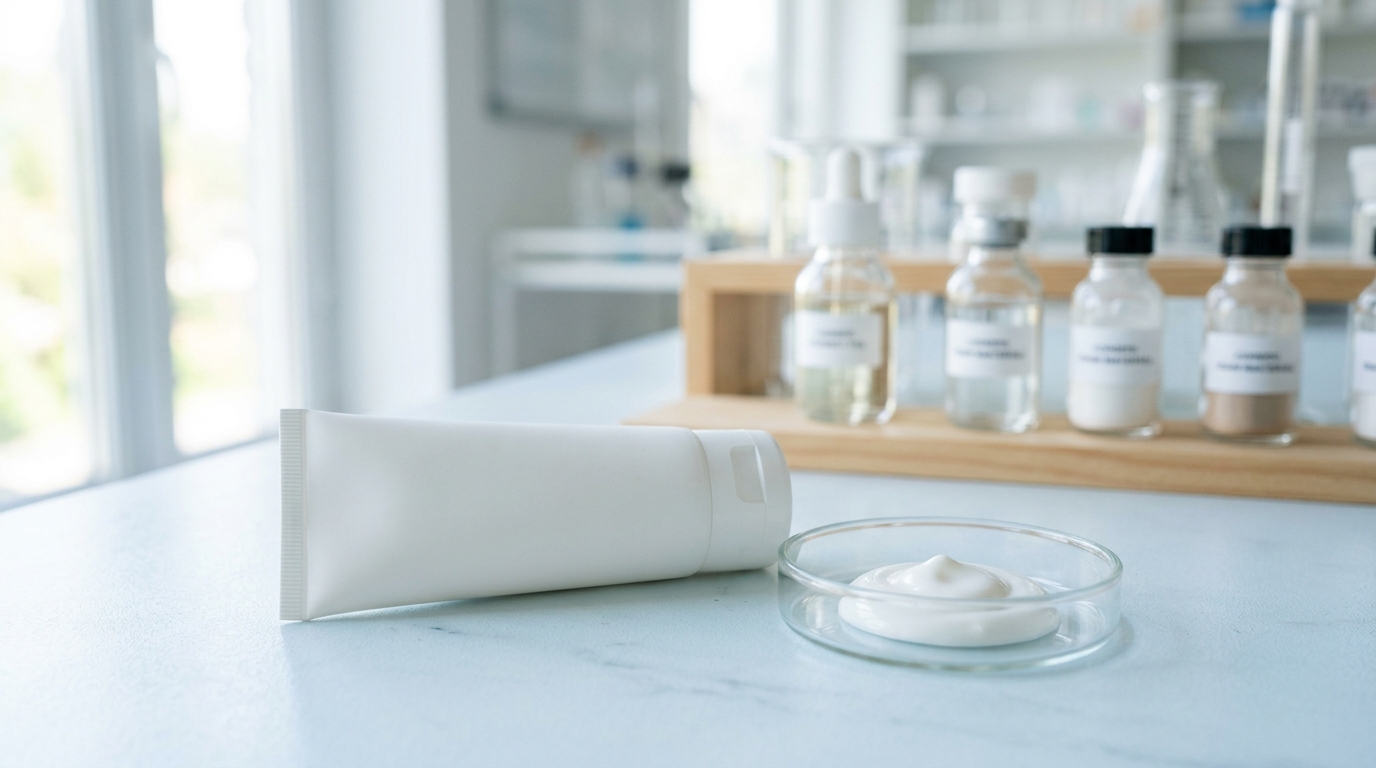 Unbranded sunscreen tube and lotion used to illustrate the BEMT ingredient news