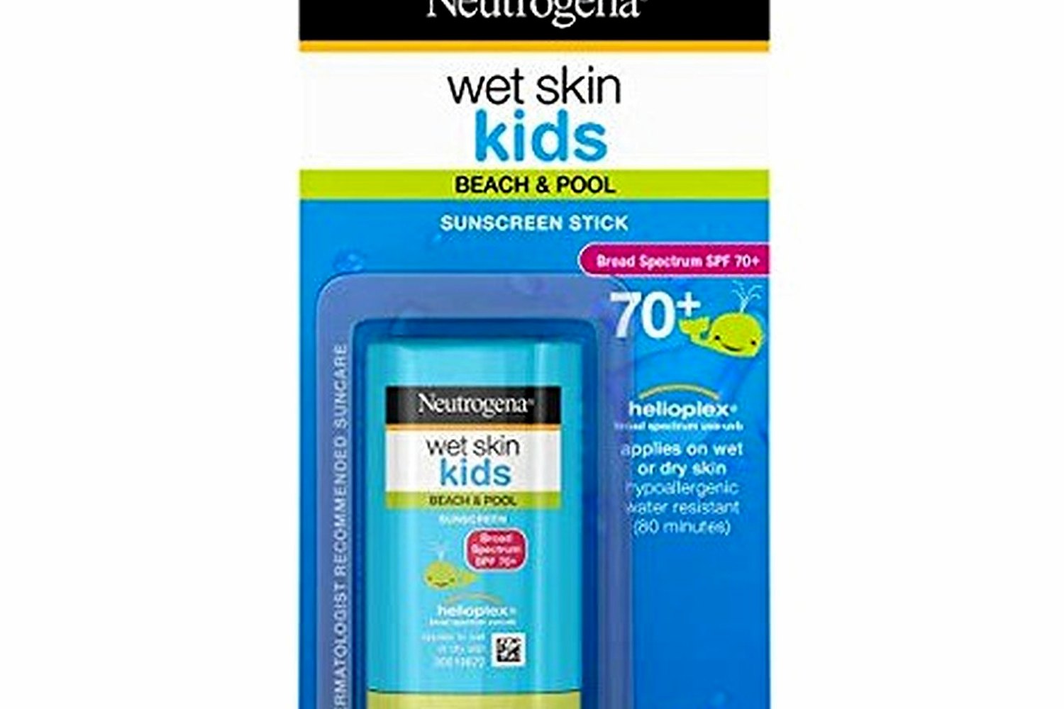 Label close-up for Kids and family sunscreen labels.